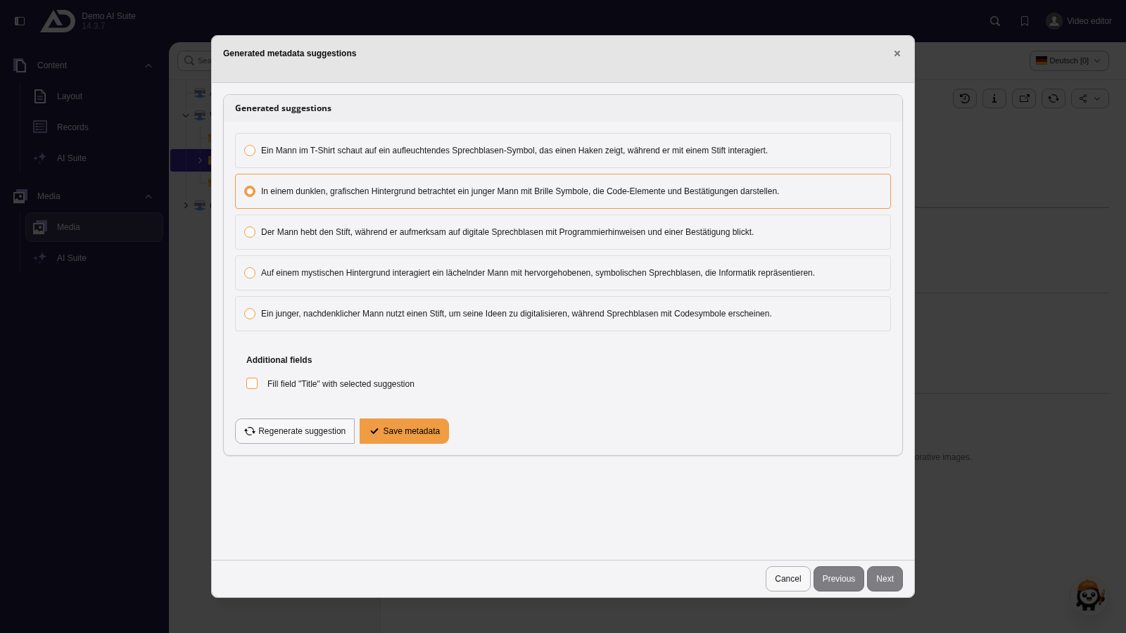 Choose a suggestion: Choose a suggestion